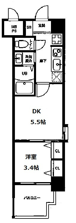 ビガーポリス452天神一丁目Ⅱの間取り