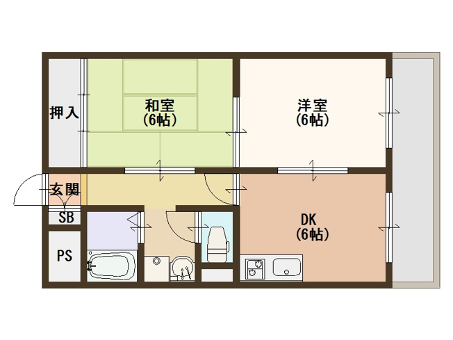 【間取り】 | レナジア住之江公園前