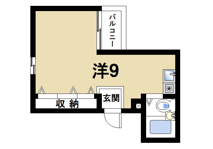 スカイマンションの間取り|ゆったりとした広さの居室です