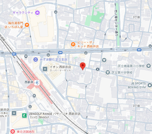 足立区梅島３丁目の店舗事務所の地図