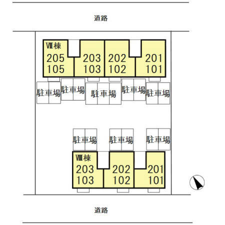 メゾン森ＰａｒｔⅦ・Ⅷの地図