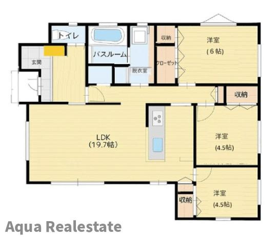 丸亀市中府町３丁目　新築戸建ての間取り