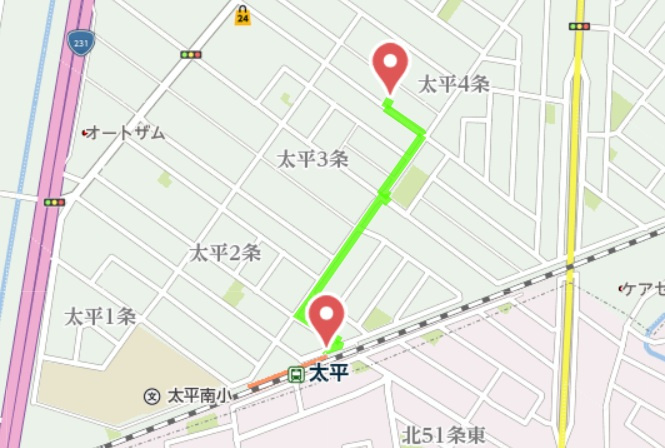 【新築戸建】札幌市北区太平4条4丁目1棟の地図