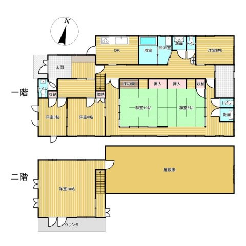 古河市茶屋新田中古戸建の間取り
