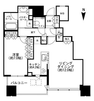 【間取り】 | 【オーナーチェンジ物件】梅田ガーデンレジデンス