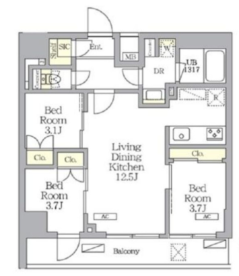 【間取り】 | ＮＯＧＡＴＡ　ＲＥＳＩＤＥＮＣＥ