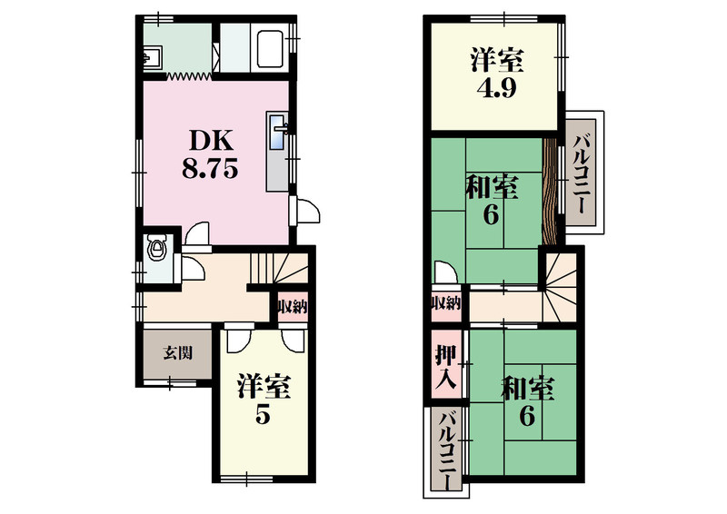 木戸貸家の間取り