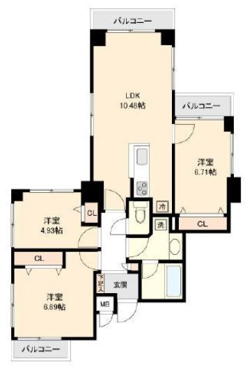 台東区北上野２丁目の賃貸マンションの間取り