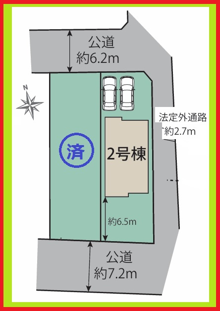津島市南本町７丁目の新築一戸建の区画図|◇２号棟◇
