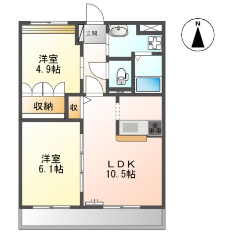 ヴァン・ベール居島の間取り