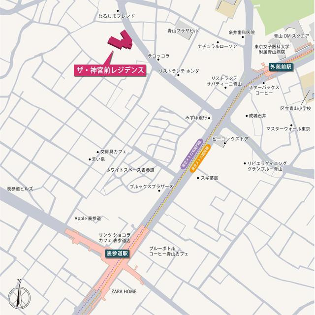 ザ・神宮前レジデンスの地図