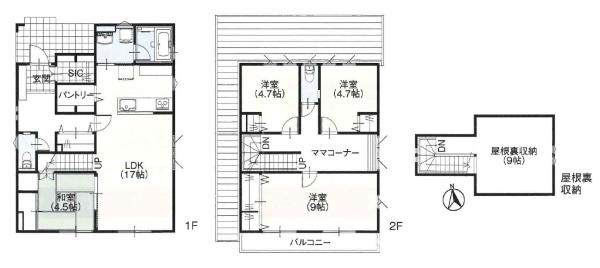 北葛城郡広陵町安部　一戸建の間取り