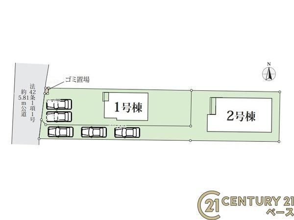 葛城市林堂の新築一戸建の区画図|■こちらの物件は２号棟です！■
