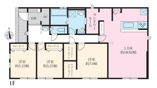 葛城市林堂の新築一戸建の間取り