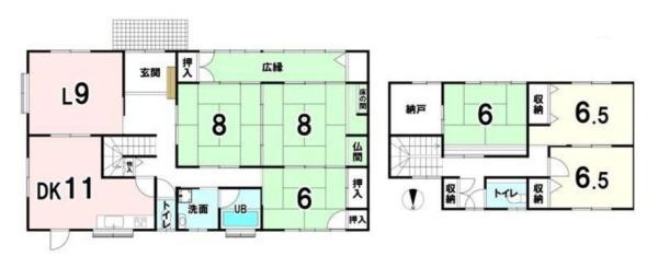 北葛城郡上牧町上牧　一戸建の間取り