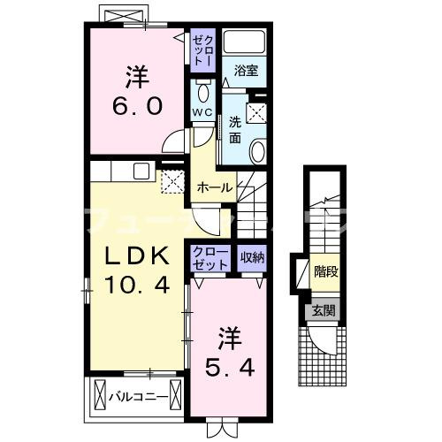 クラール泉　Ｂの間取り