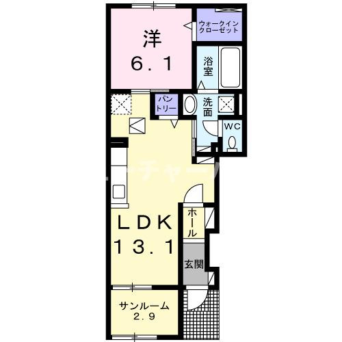 ブリス　エイエム　Ⅰの間取り