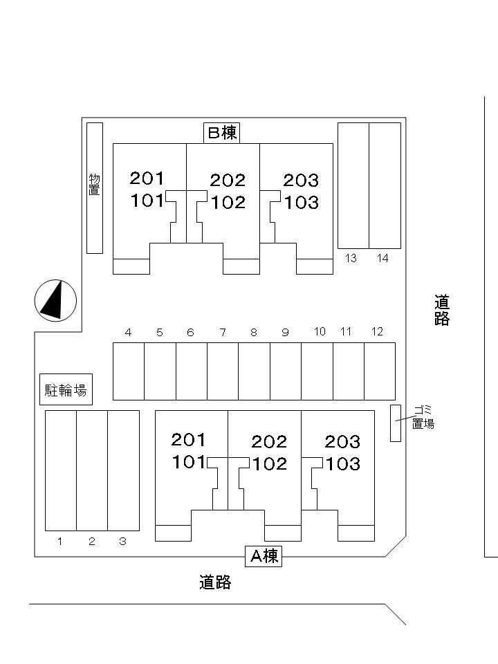 サンパティオⅡの区画図