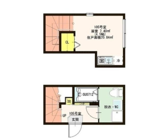 メゾン赤羽(メゾンアカバネ) の間取り|収納・寝室にも使えるロフト☆
