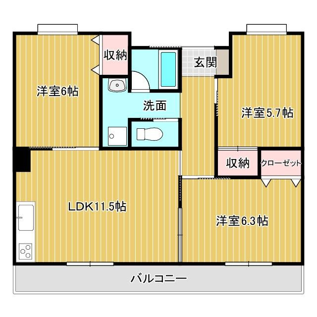 西焼津メゾン小石川の間取り