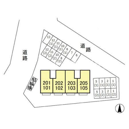 プリムヴェールの区画図|高崎、前橋のお部屋探しはエンドスケープまで！お客様の理想お聞かせ下さい♪