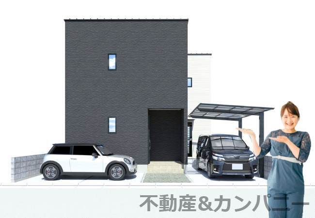 LAVIE鴨川2502　松山市鴨川2丁目の新築戸建の外観|外観パースです。