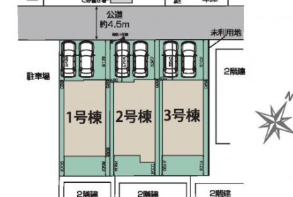 【仲介手数料無料】狭山市富士見全３棟３号棟　狭山市の新築住宅なら西武ハウジングの区画図