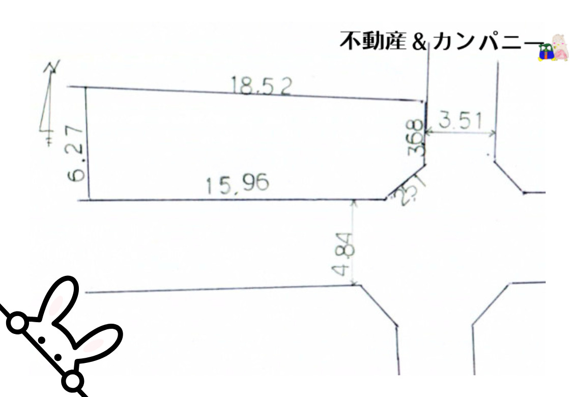 持田町のおトチ　松山市持田町4丁目の売土地の土地図