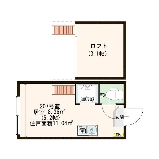 Walea 明大前の間取り