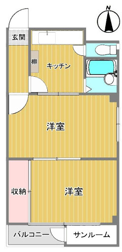 大阪府大阪市住之江区1棟収益マンション「住吉大社駅徒歩約10分」の間取り