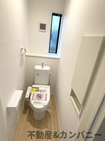 クレイドルガーデン北吉田第2－1号棟　松山市北吉田町の新築戸建のトイレ|トイレも気になるポイント