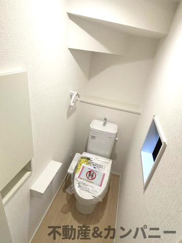 クレイドルガーデン北吉田第2－1号棟　松山市北吉田町の新築戸建のトイレ|トイレもきれいです