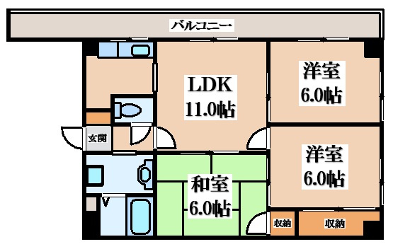 【間取り】 | グランドシャトー山本