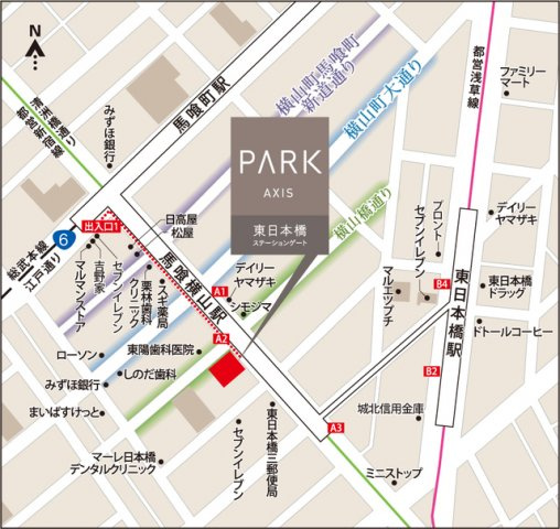 パークアクシス東日本橋ステーションゲートの地図