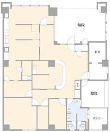 大阪市中央区高津３丁目の店舗事務所の間取り