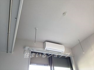 広島市安佐北区口田南１丁目のアパートの設備|室内物干し・シャッター雨戸・エアコン