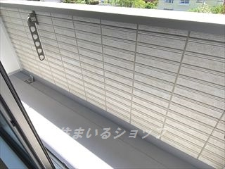 広島市安佐北区口田南１丁目のアパートのバルコニー