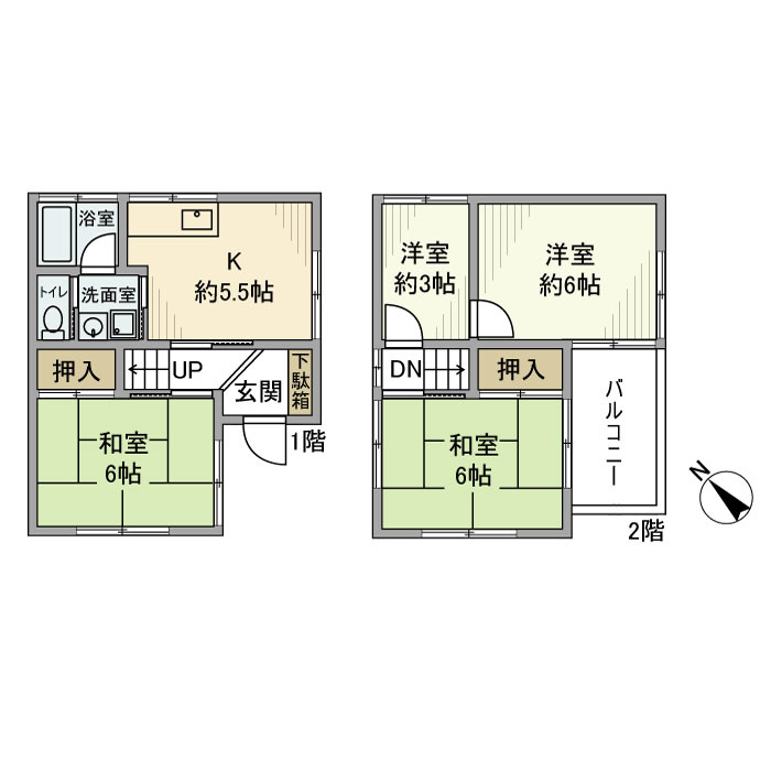 海神戸建の間取り