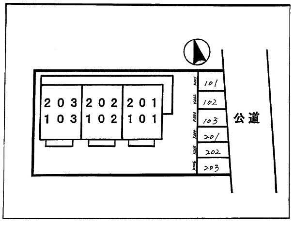 サンハイツ吉浜　　刈谷市近郊の賃貸はクラスホームの駐車場|同物件の別部屋になります。