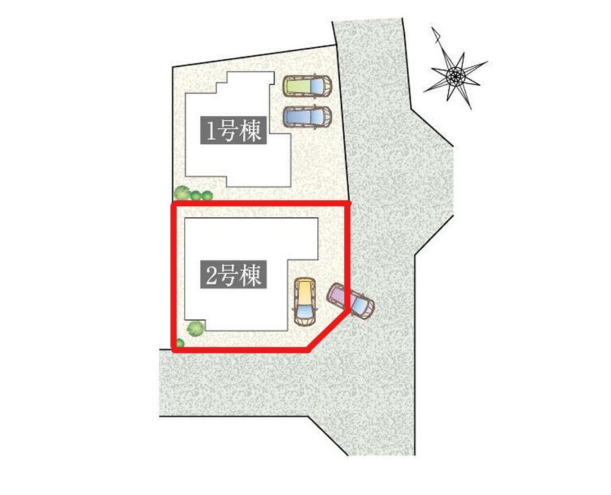 タマタウン宝木町　2号棟の区画図|2号棟