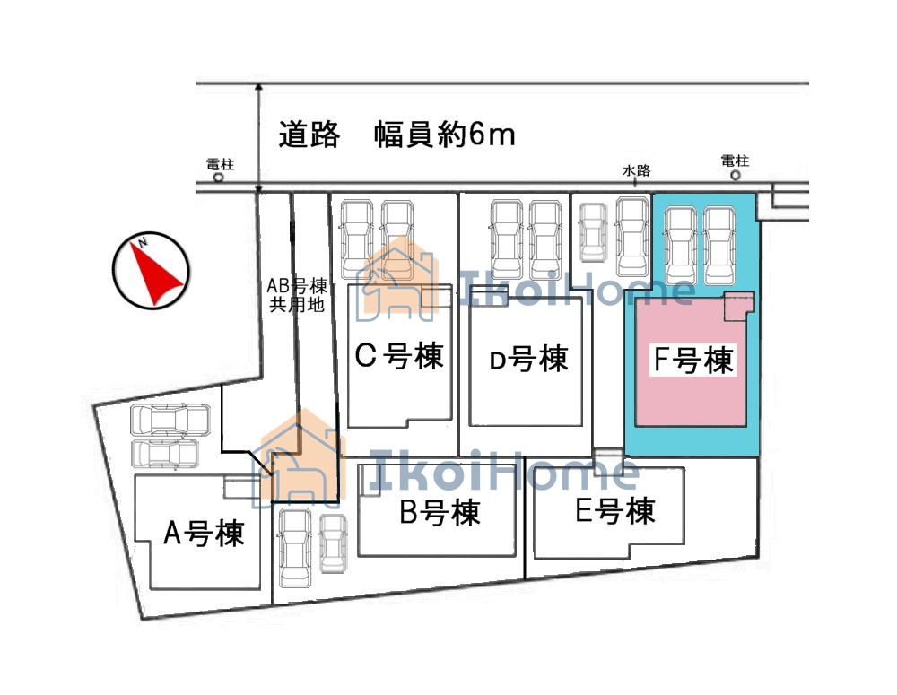 明石市二見町東二見1310-10　全6棟F号棟　新築戸建の駐車場|【ホームページに現地動画掲載中】●年中無休：当日予約可●全6棟の分譲地！全棟完成済で随時ご内覧可能♪