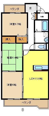 ライファスＮ水広の間取り