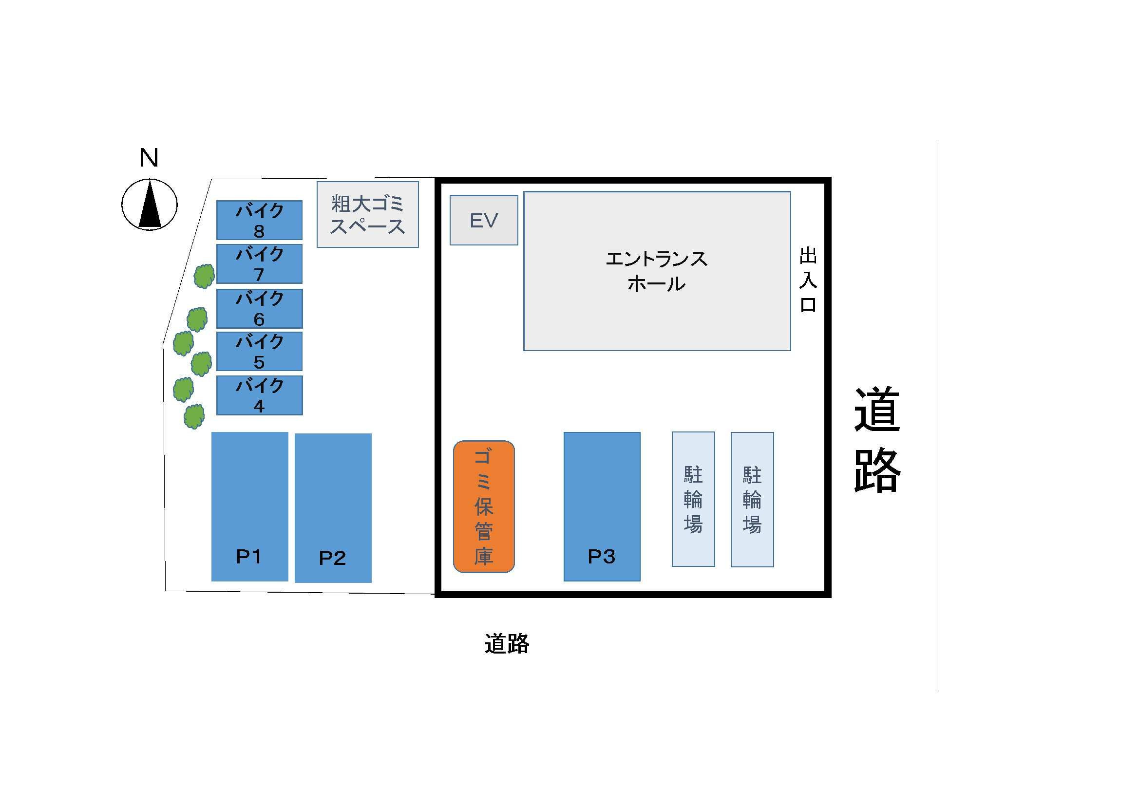 リバーサイド　ガーデンの区画図