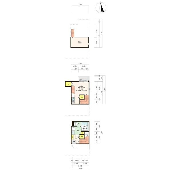 ハーモニーテラス五月南通　名古屋市賃貸　仲介手数料無料の間取り