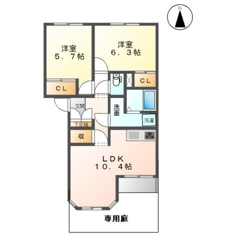 ヴィラ　ルミナスＡの間取り