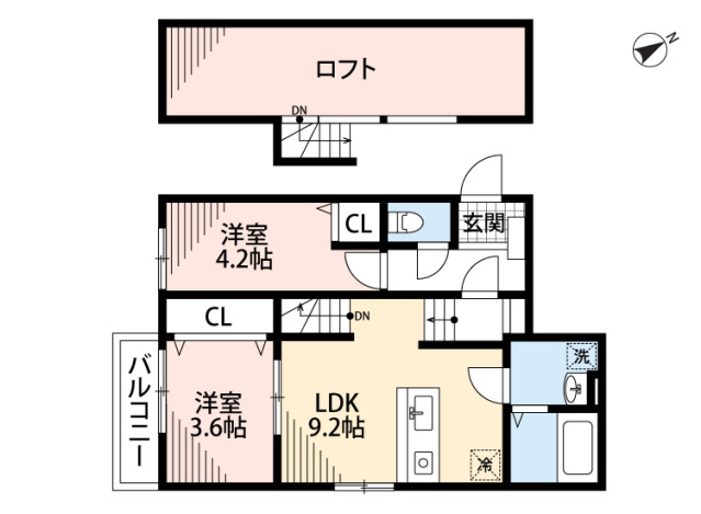 メゾンドバロン福津の間取り