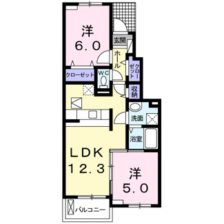 【間取り】 | ピュアストリーム　Ｂ
