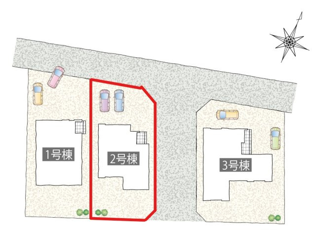 タマタウン細谷町　2号棟の区画図|2号棟