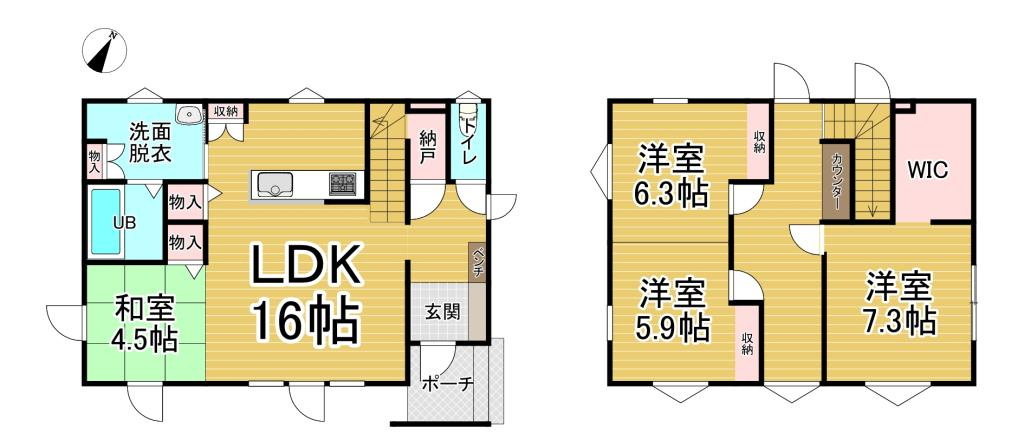 中古住宅　札内中央町の間取り