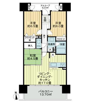 サーパス駅東公園の間取り